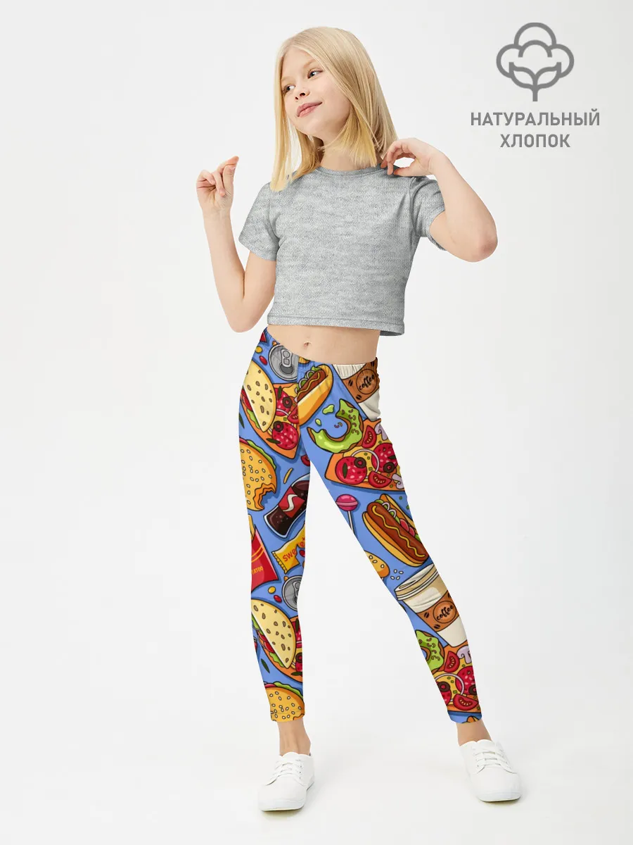 Леггинсы для девочки / Fastfood