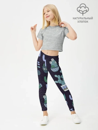 Леггинсы для девочки / Кактусы