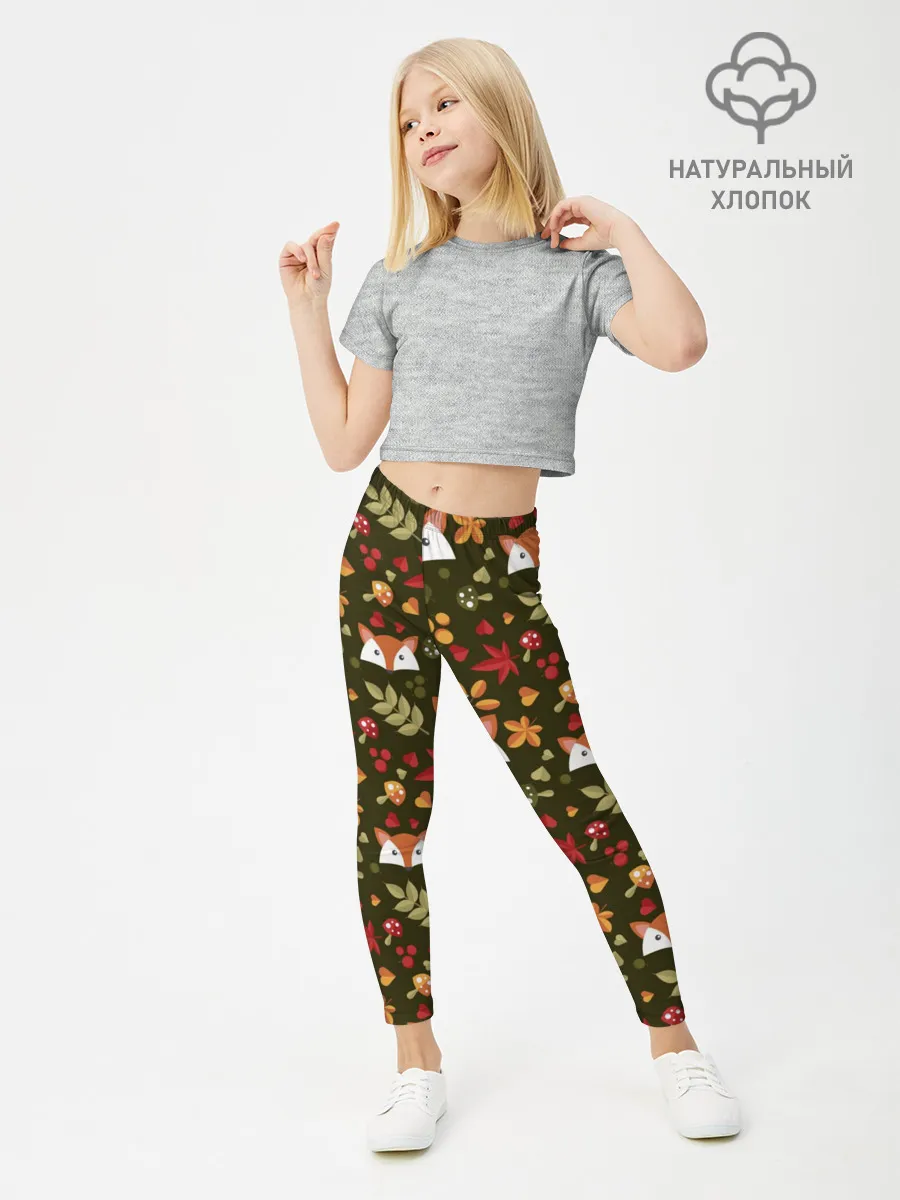 Леггинсы для девочки / Лисоньки в лесу