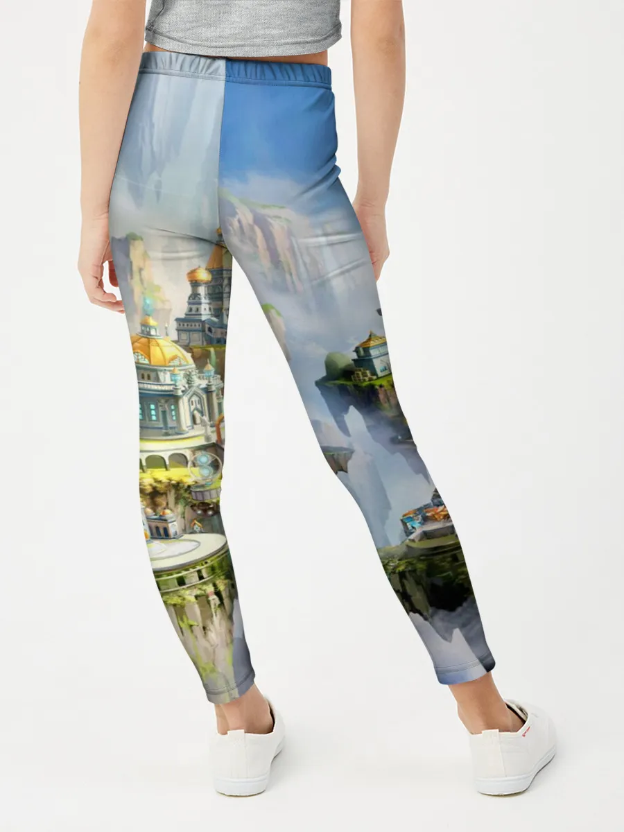 Леггинсы для девочки / Город в небе