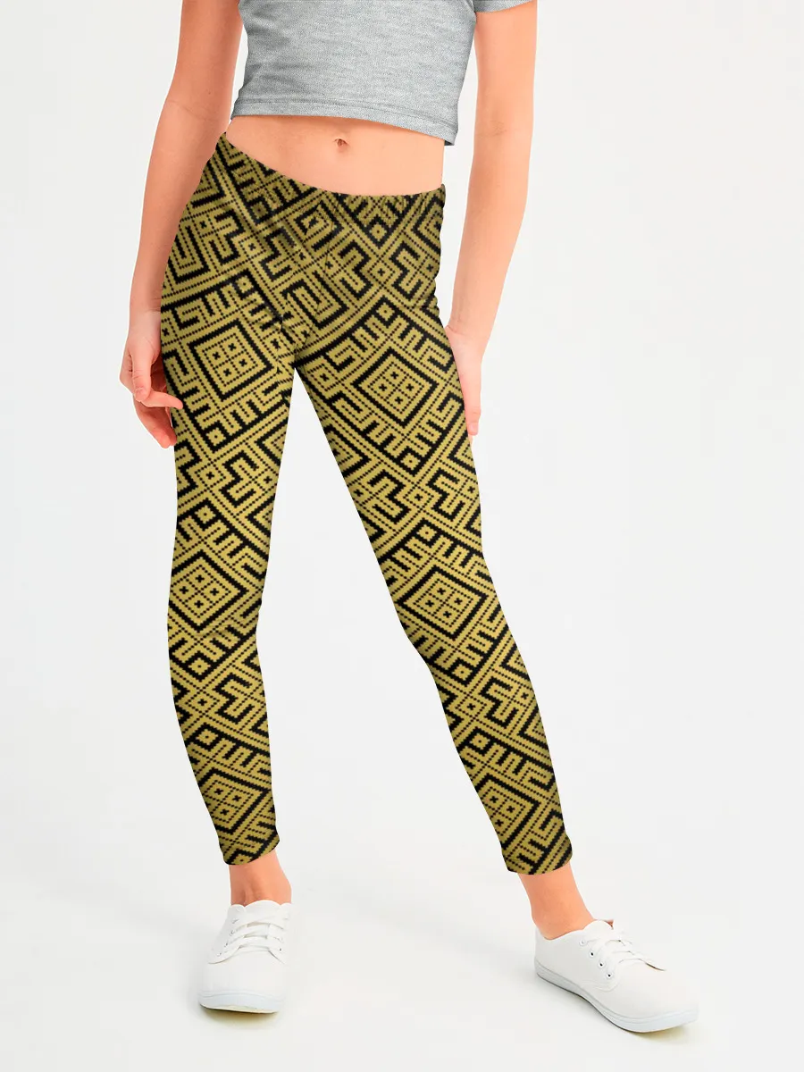 Леггинсы для девочки / Обережная Вышивка