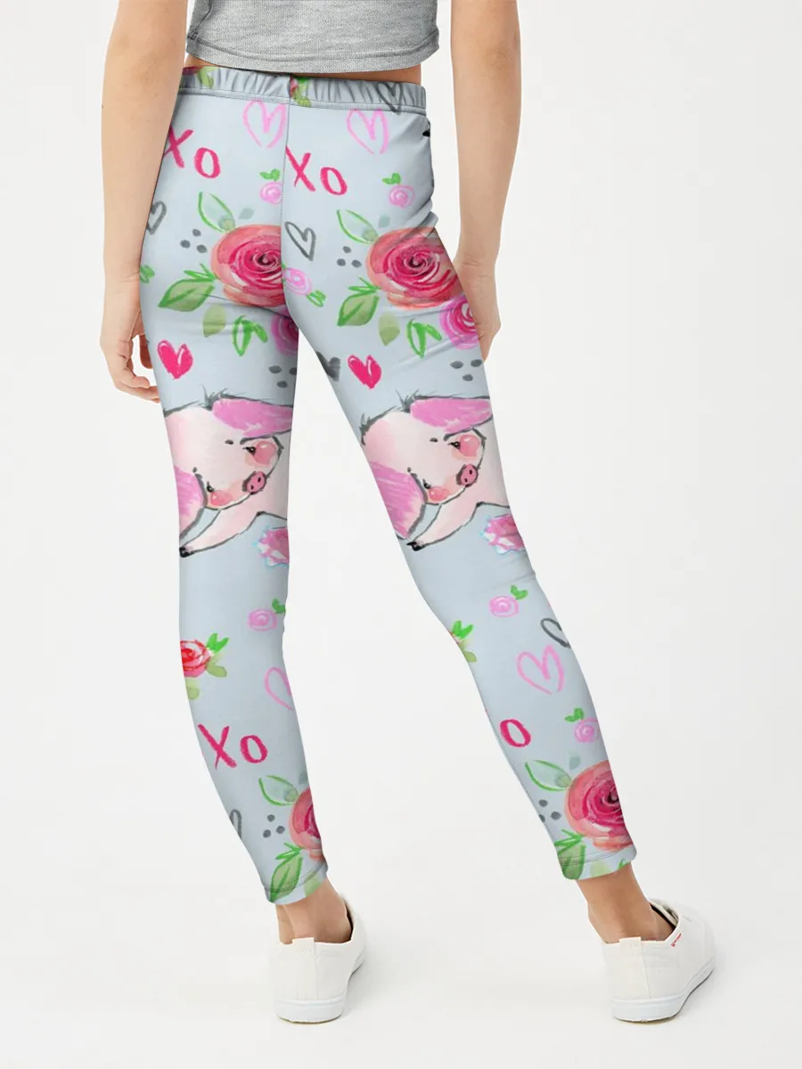 Леггинсы для девочки / Свинки-балеринки