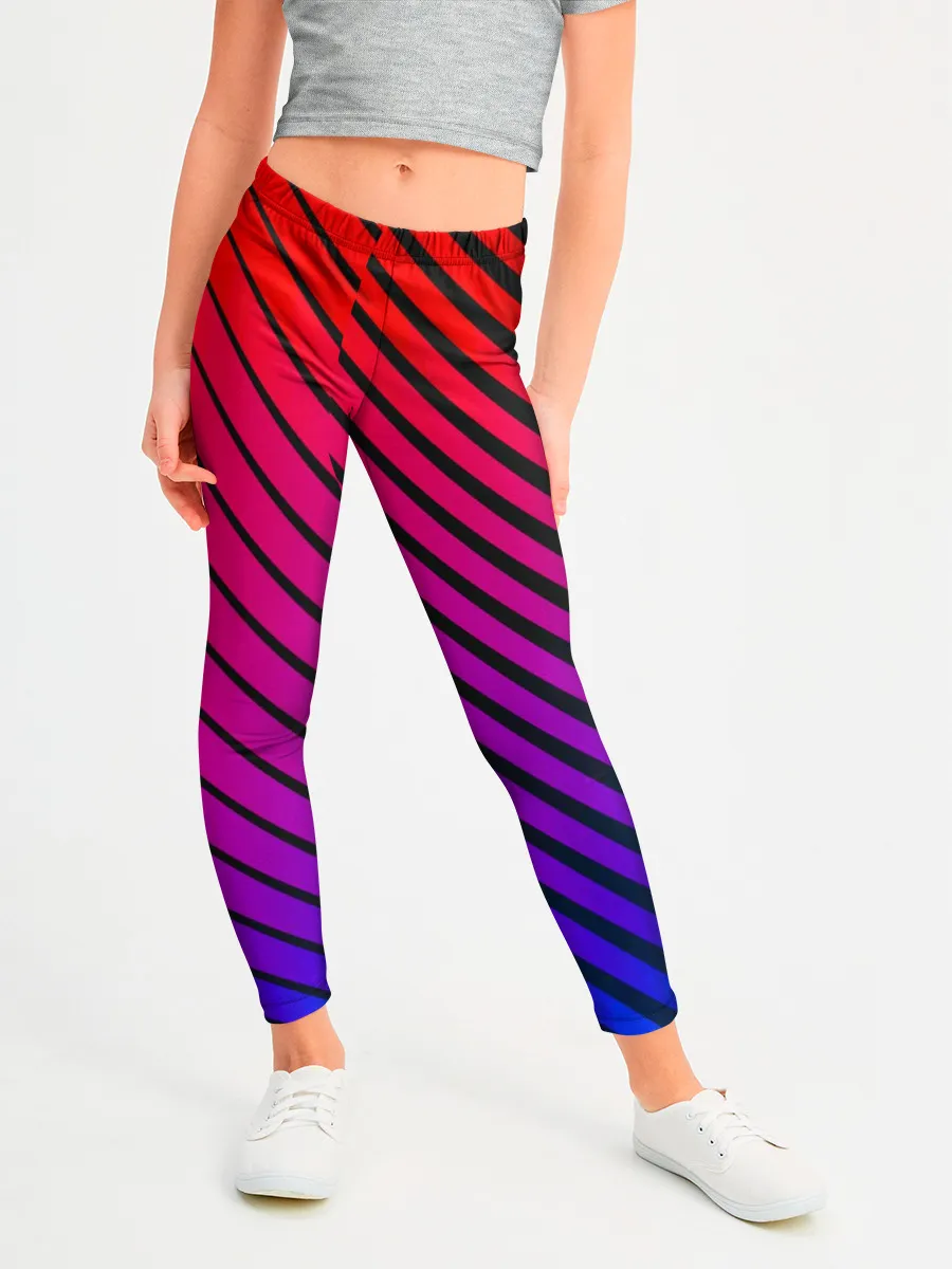 Леггинсы для девочки / Градиентные линии