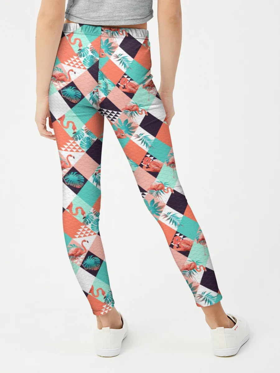 Леггинсы для девочки / Фламинго