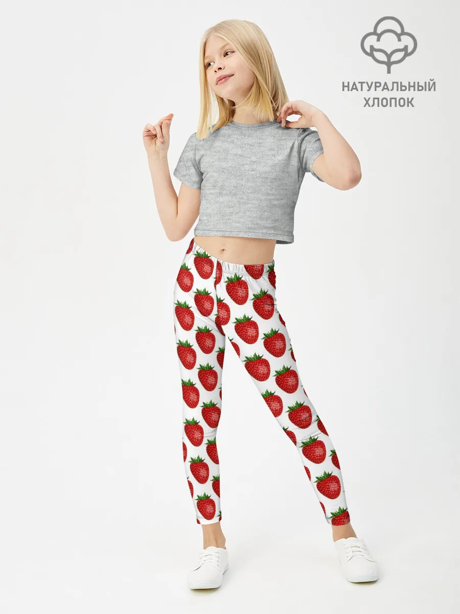 Леггинсы для девочки / Клубника