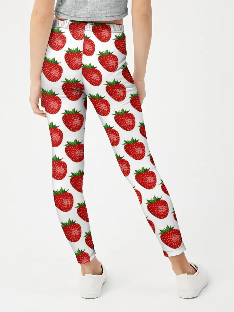 Леггинсы для девочки / Клубника