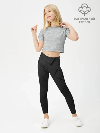 Леггинсы для девочки / Карбоновая абстракция