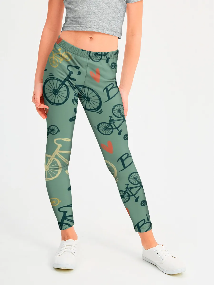 Леггинсы для девочки / Велосипед Текстура
