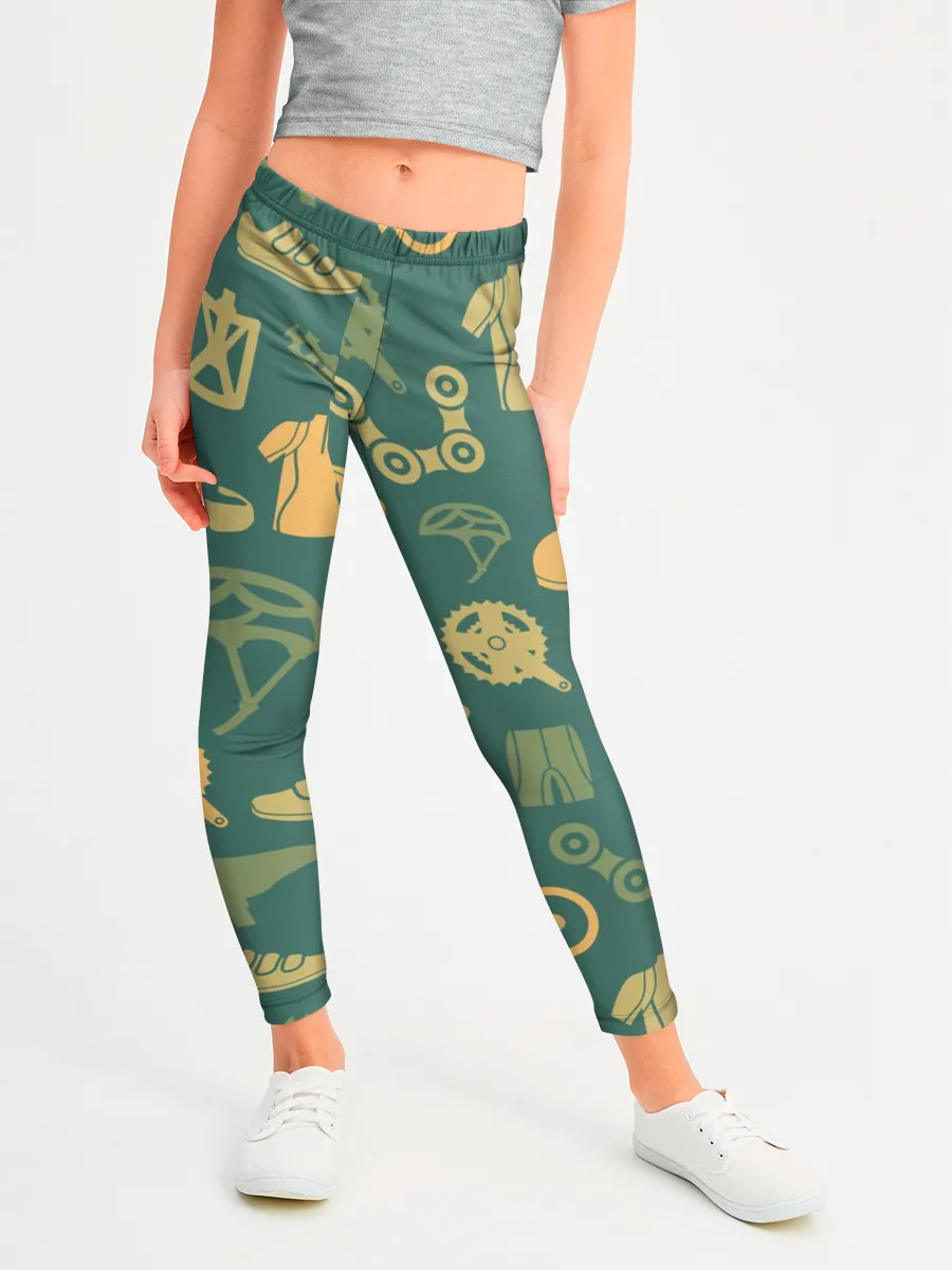 Леггинсы для девочки / Велосипед Текстура