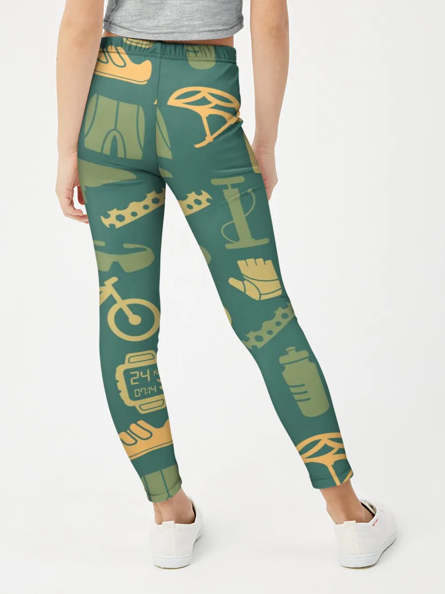 Леггинсы для девочки / Велосипед Текстура