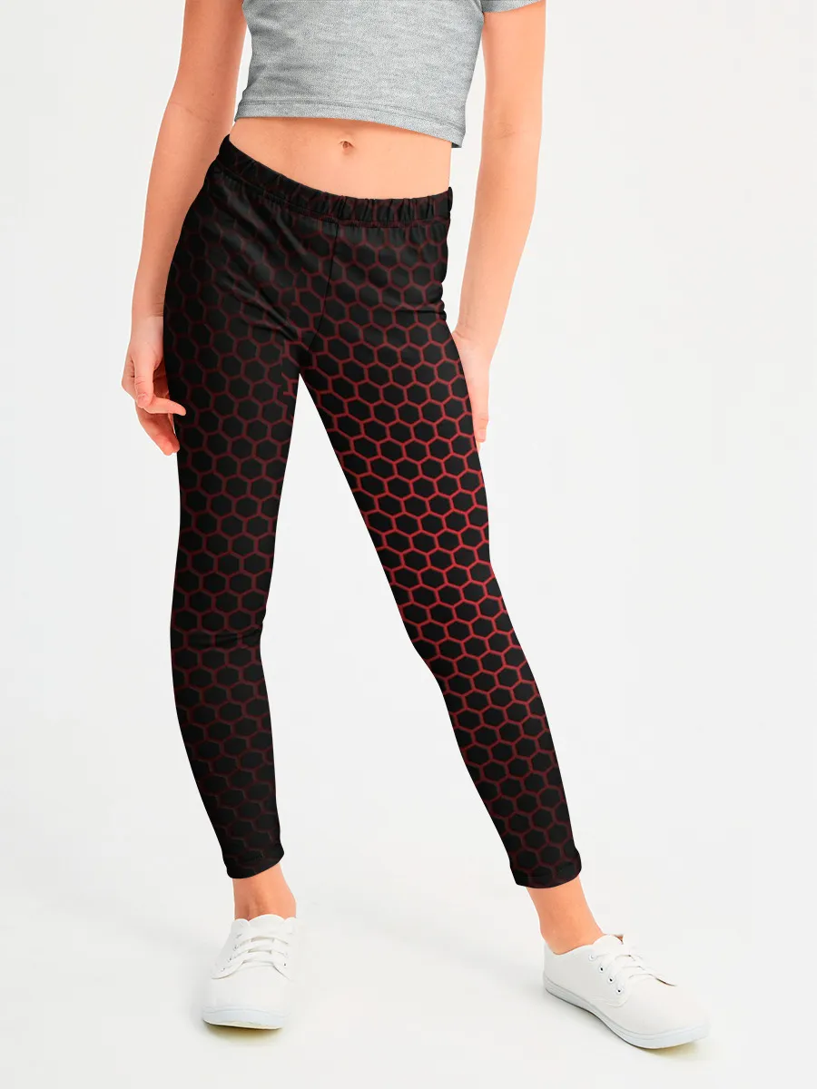 Леггинсы для девочки / Металлическая сетка