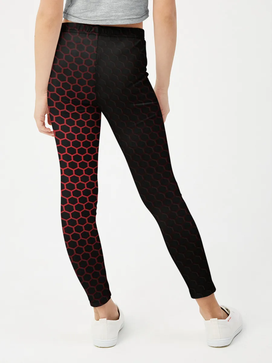 Леггинсы для девочки / Металлическая сетка