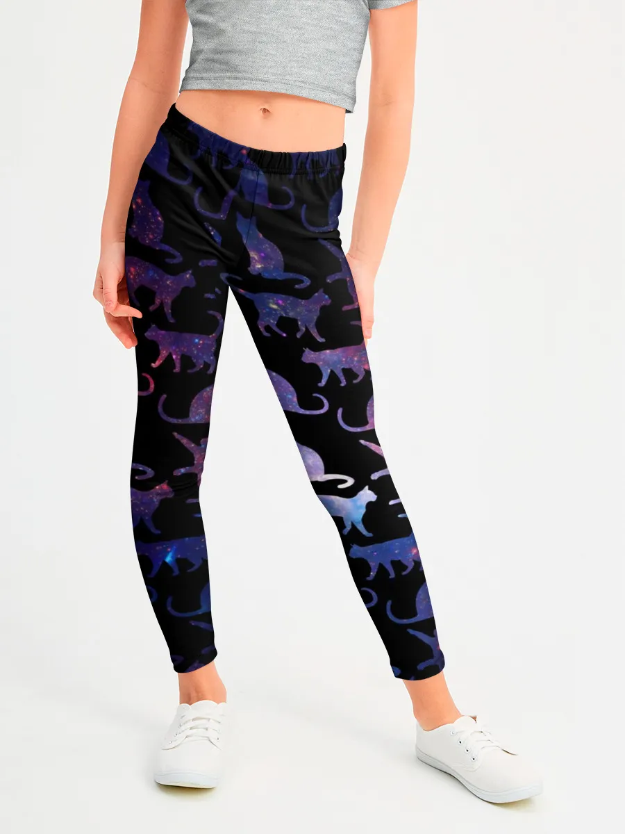 Леггинсы для девочки / Космические Коты