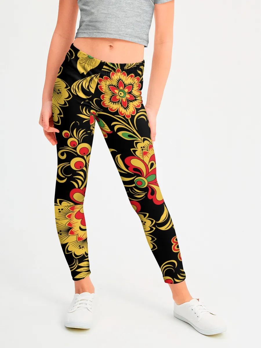 Леггинсы для девочки / Хохлома