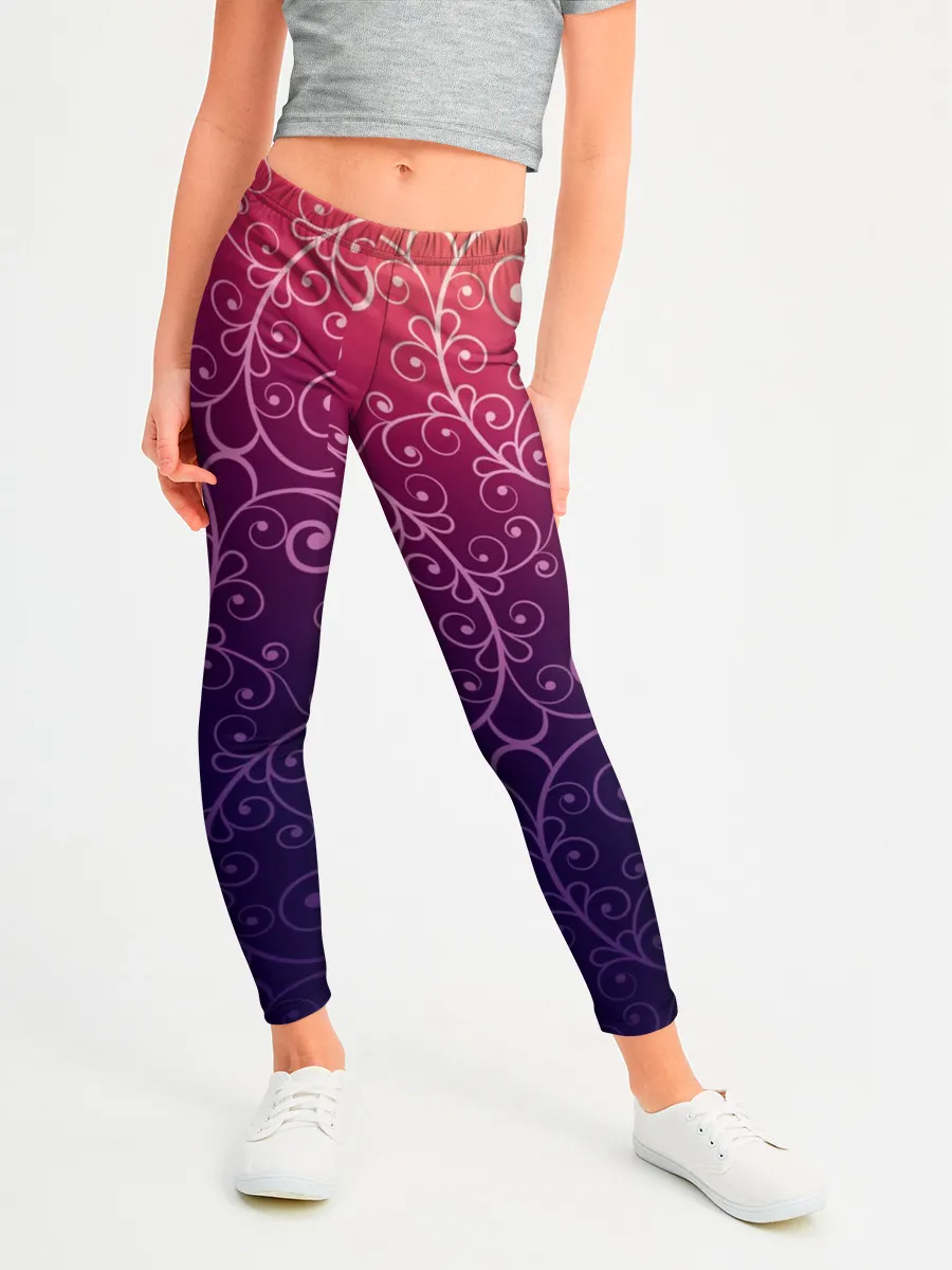 Леггинсы для девочки / Цветочный узор