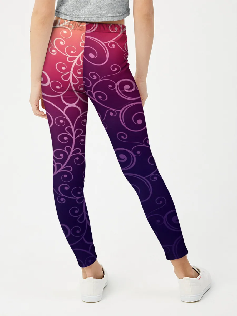 Леггинсы для девочки / Цветочный узор