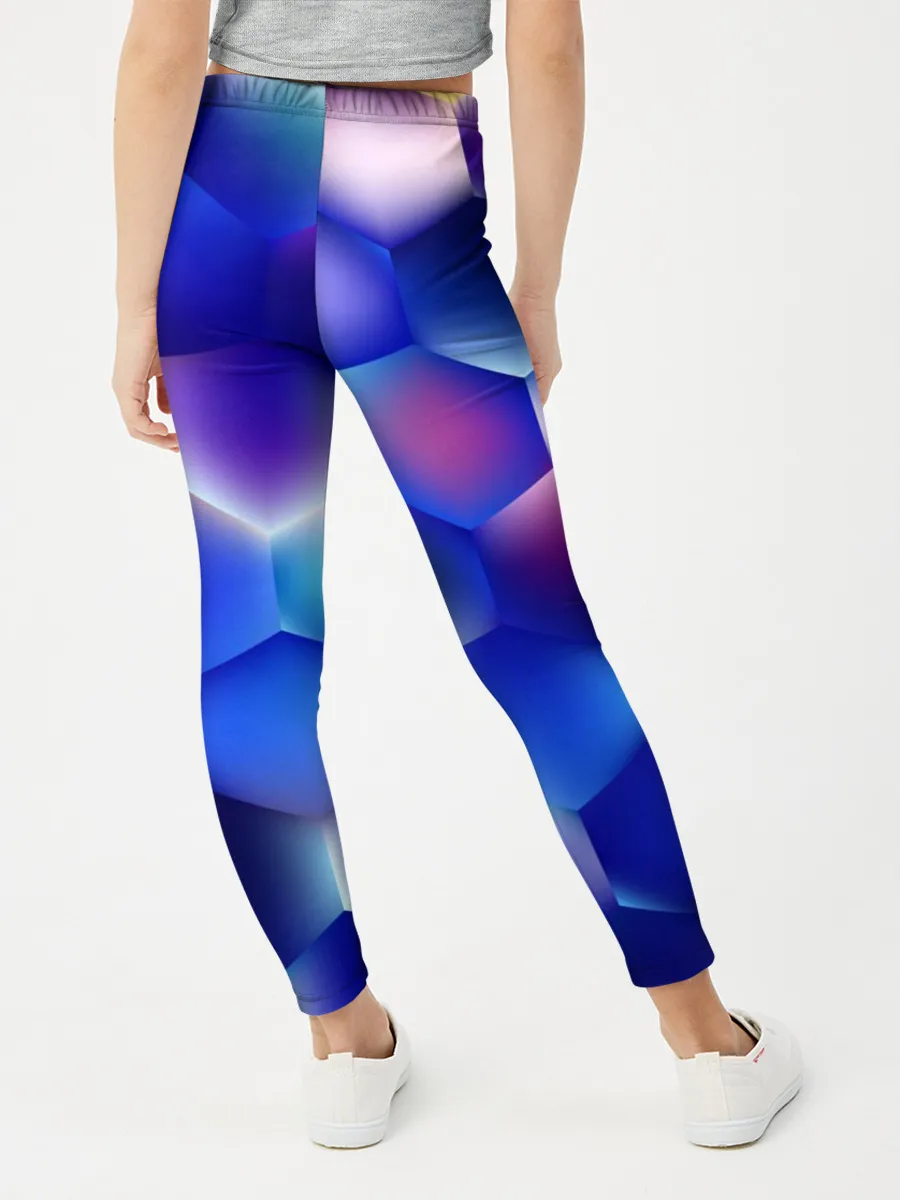 Леггинсы для девочки / Синяя чешуя змеи