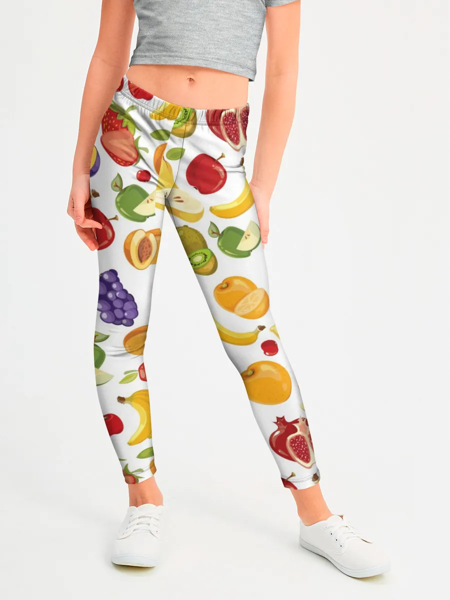 Леггинсы для девочки / Фрукты