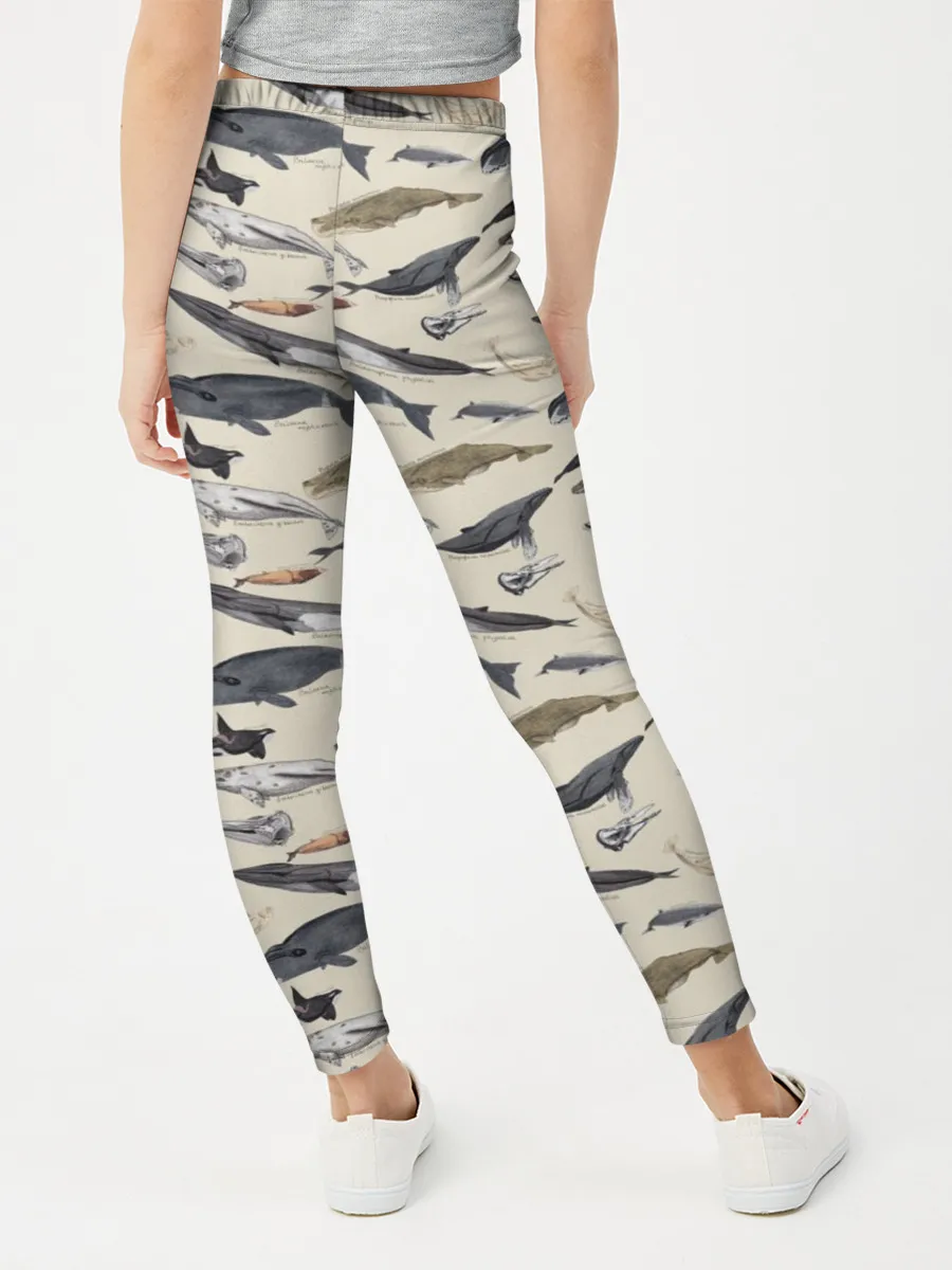 Леггинсы для девочки / Whales pattern
