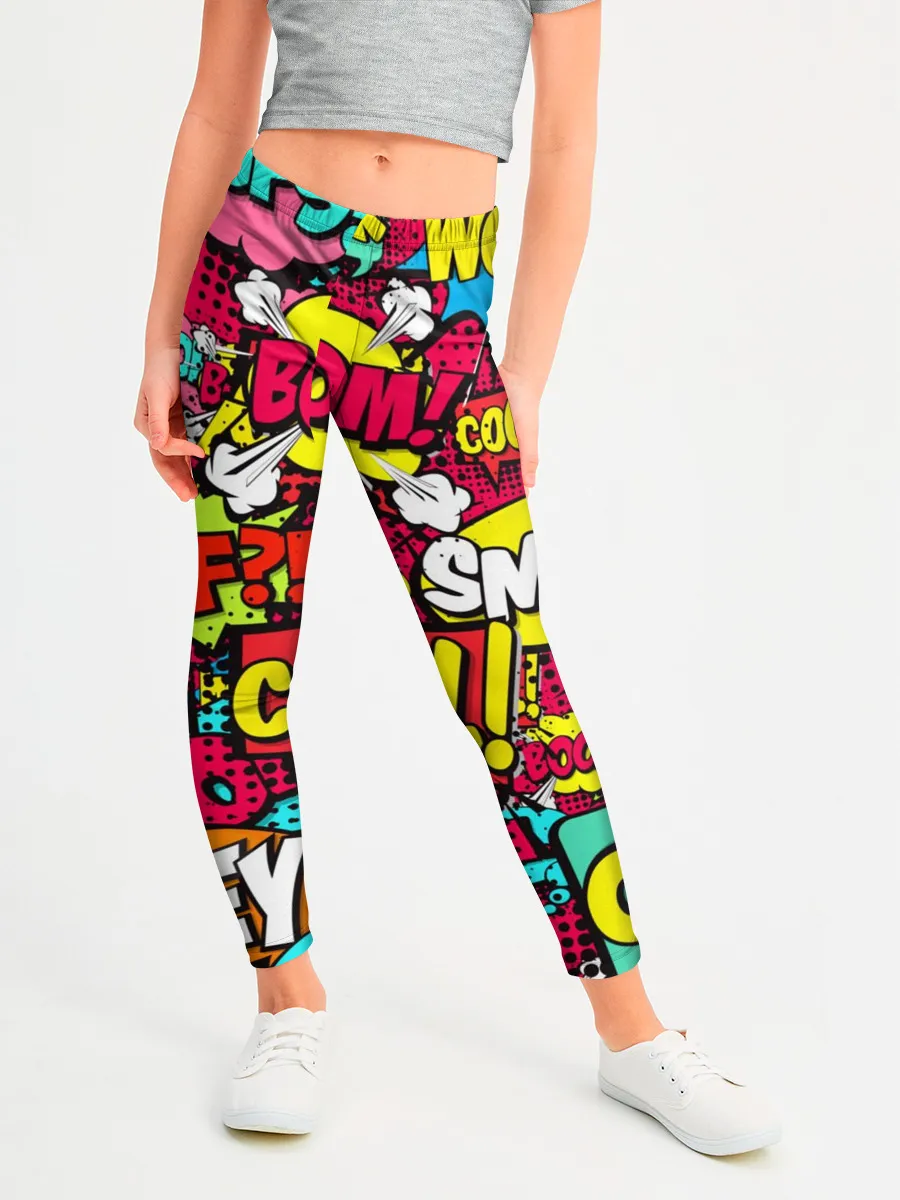Леггинсы для девочки / Стиль pop-art