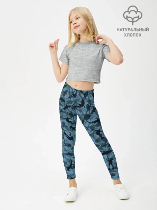 Леггинсы для девочки / Акулы и дайверы