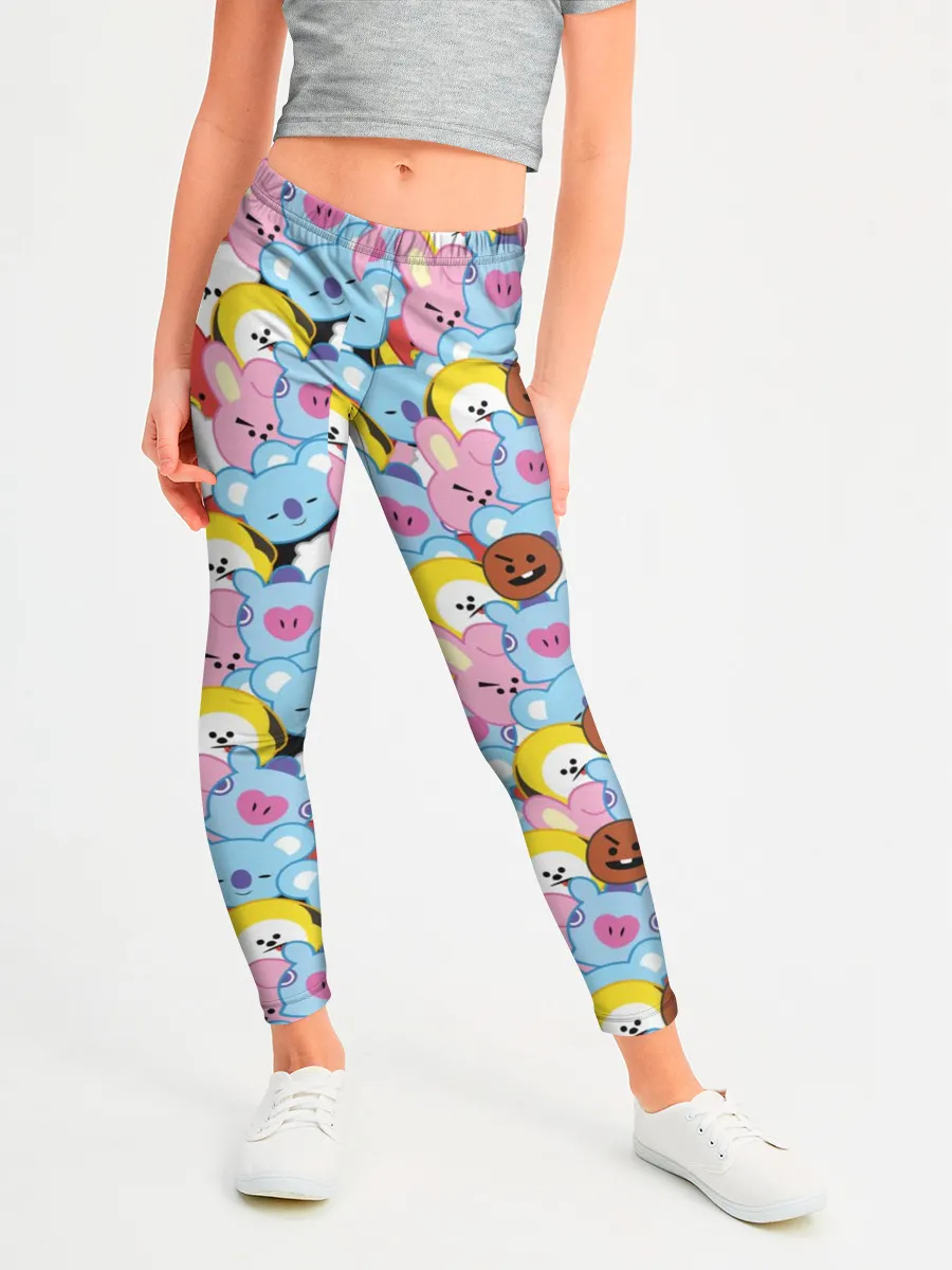 Леггинсы для девочки / BTS BT21 STICKERS