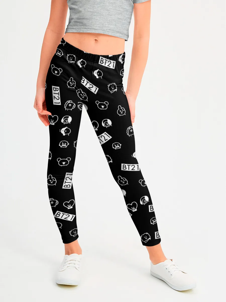Леггинсы для девочки / BTS BT21 STICKERS