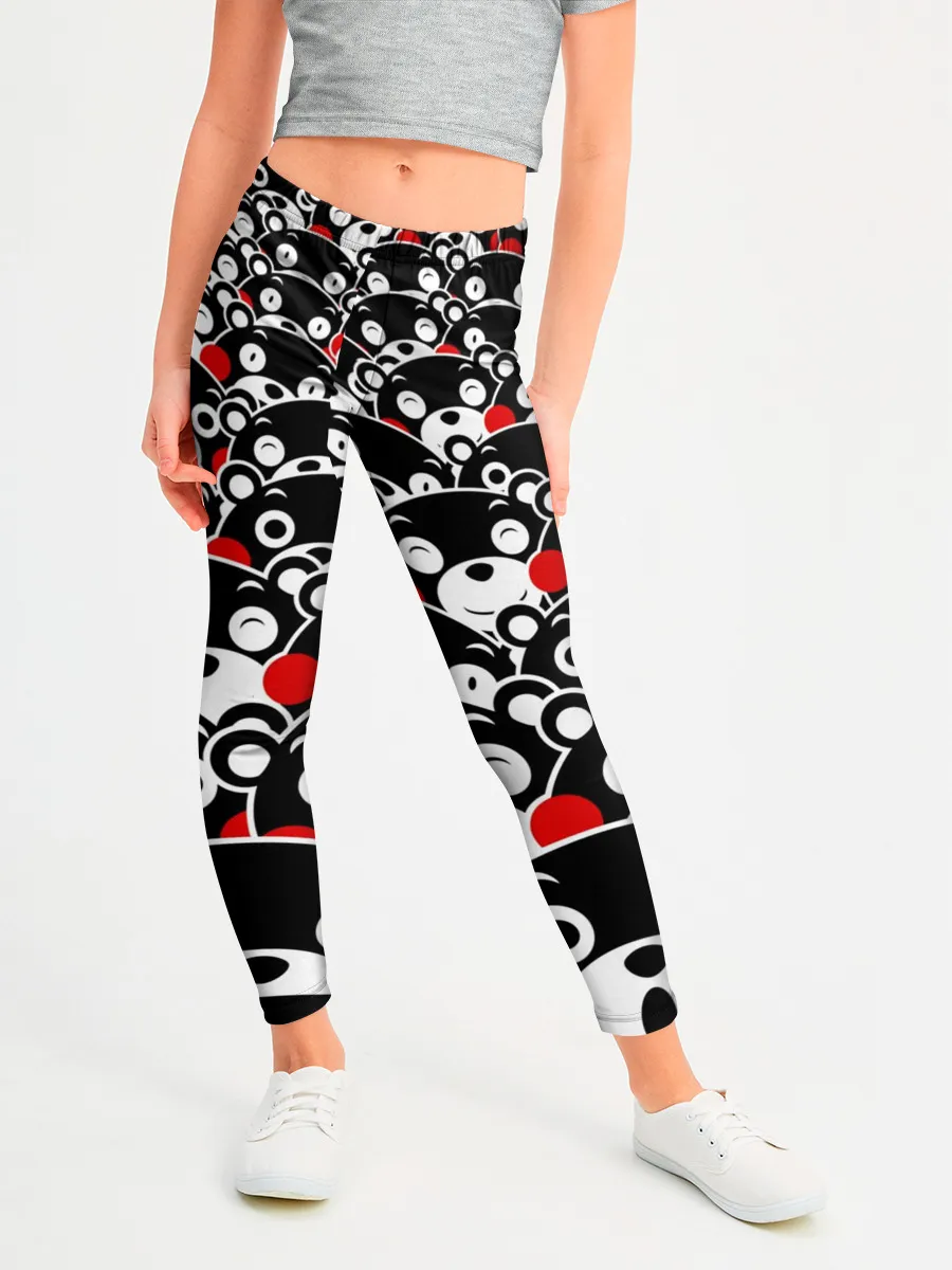 Леггинсы для девочки / Узор кумамонов