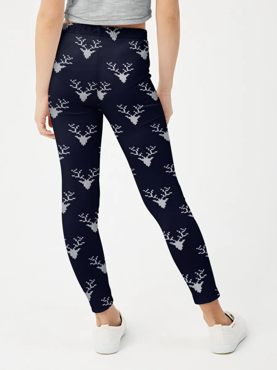 Леггинсы для девочки / Олени