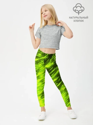 Леггинсы для девочки / ЗЕЛЕНЫЙ ОГОНЬ