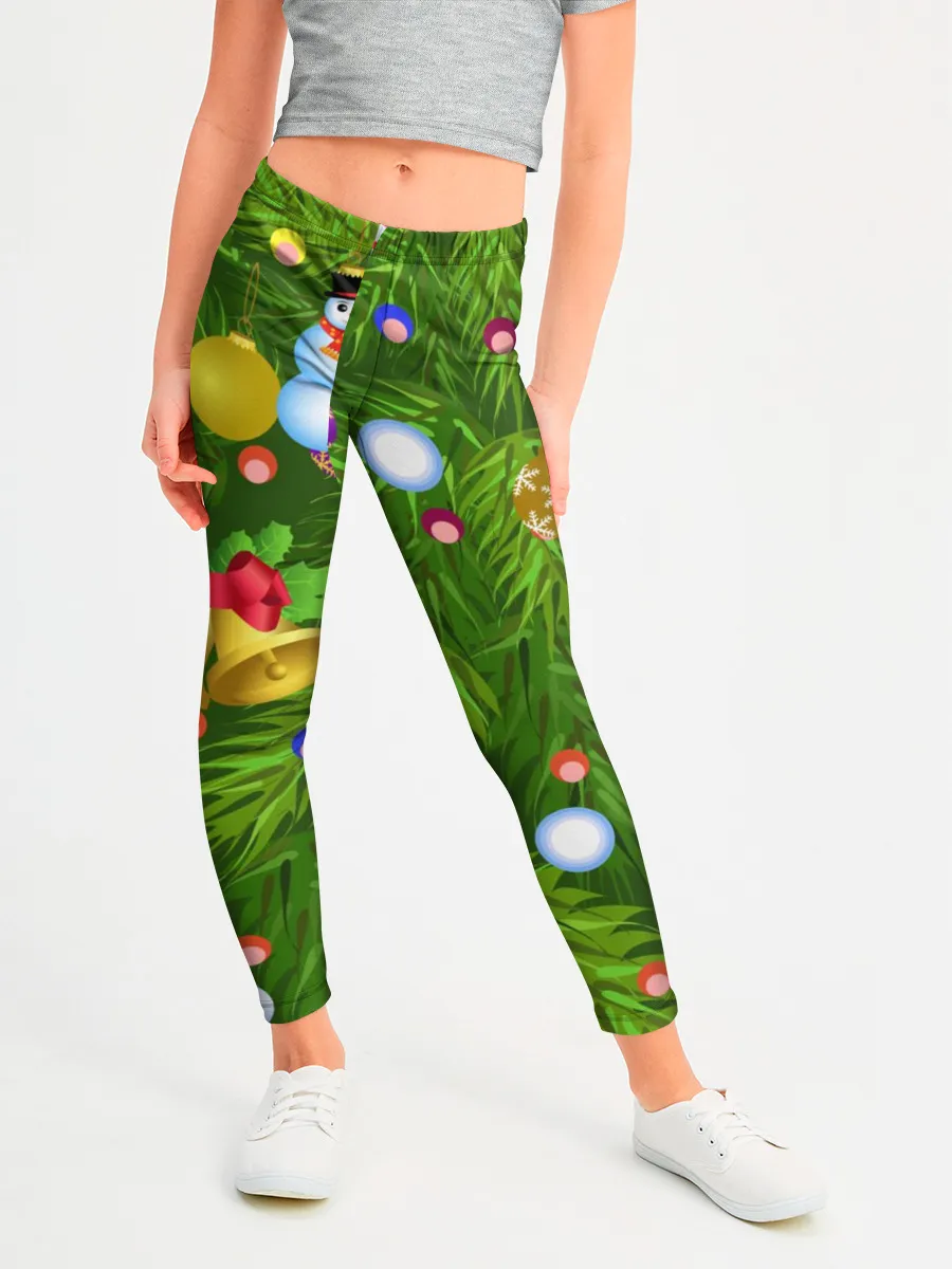 Леггинсы для девочки / Ёлка новогодняя