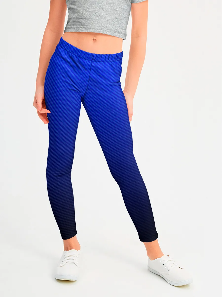 Леггинсы для девочки / CARBON BLUE | СИНИЙ КАРБОН