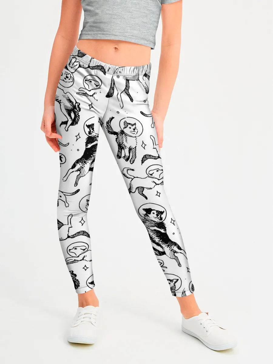Леггинсы для девочки / Super Space Dogs