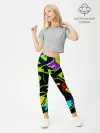 Леггинсы для девочки / Кислотное Граффити