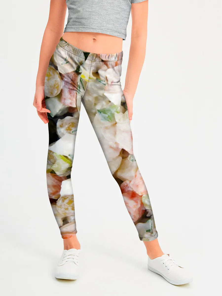 Леггинсы для девочки / Оливье