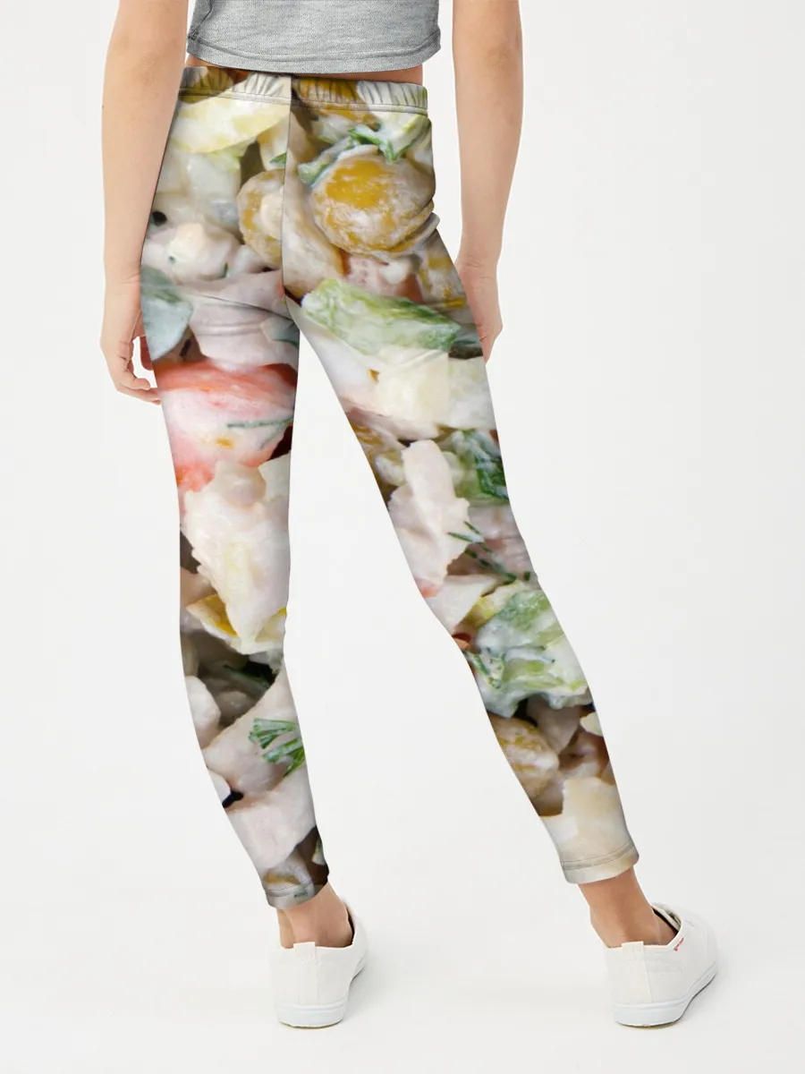 Леггинсы для девочки / Оливье