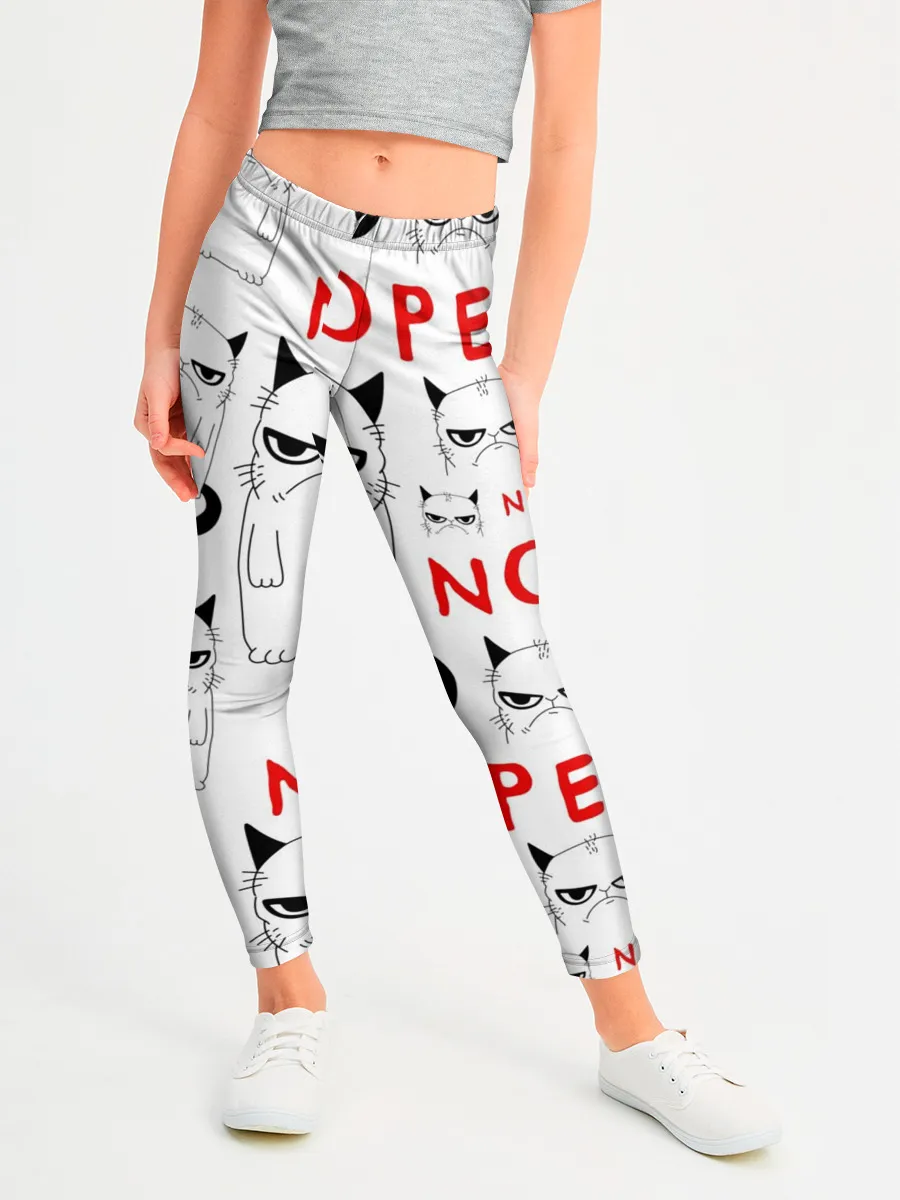 Леггинсы для девочки / Grumpy Cat. Nope!