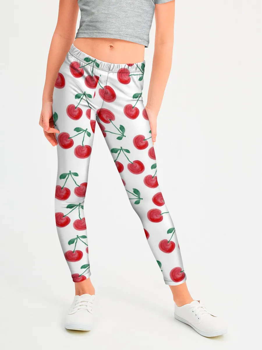 Леггинсы для девочки / Вишневое настроение