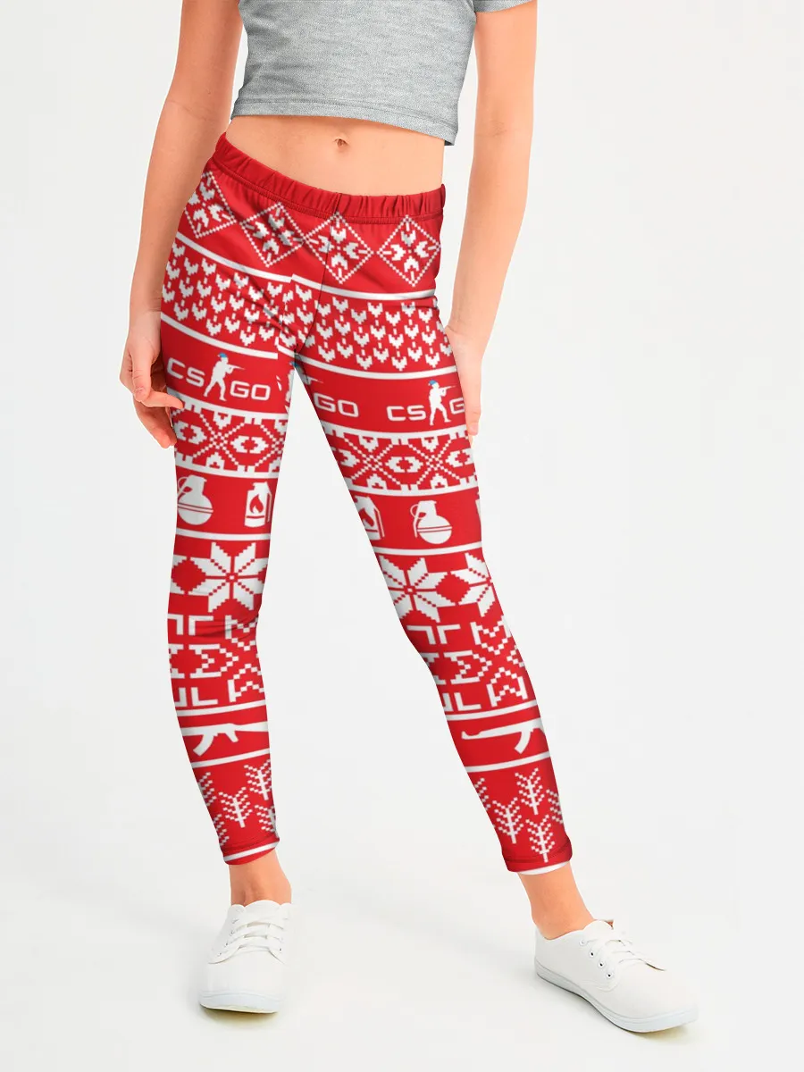 Леггинсы для девочки / Новый год #9