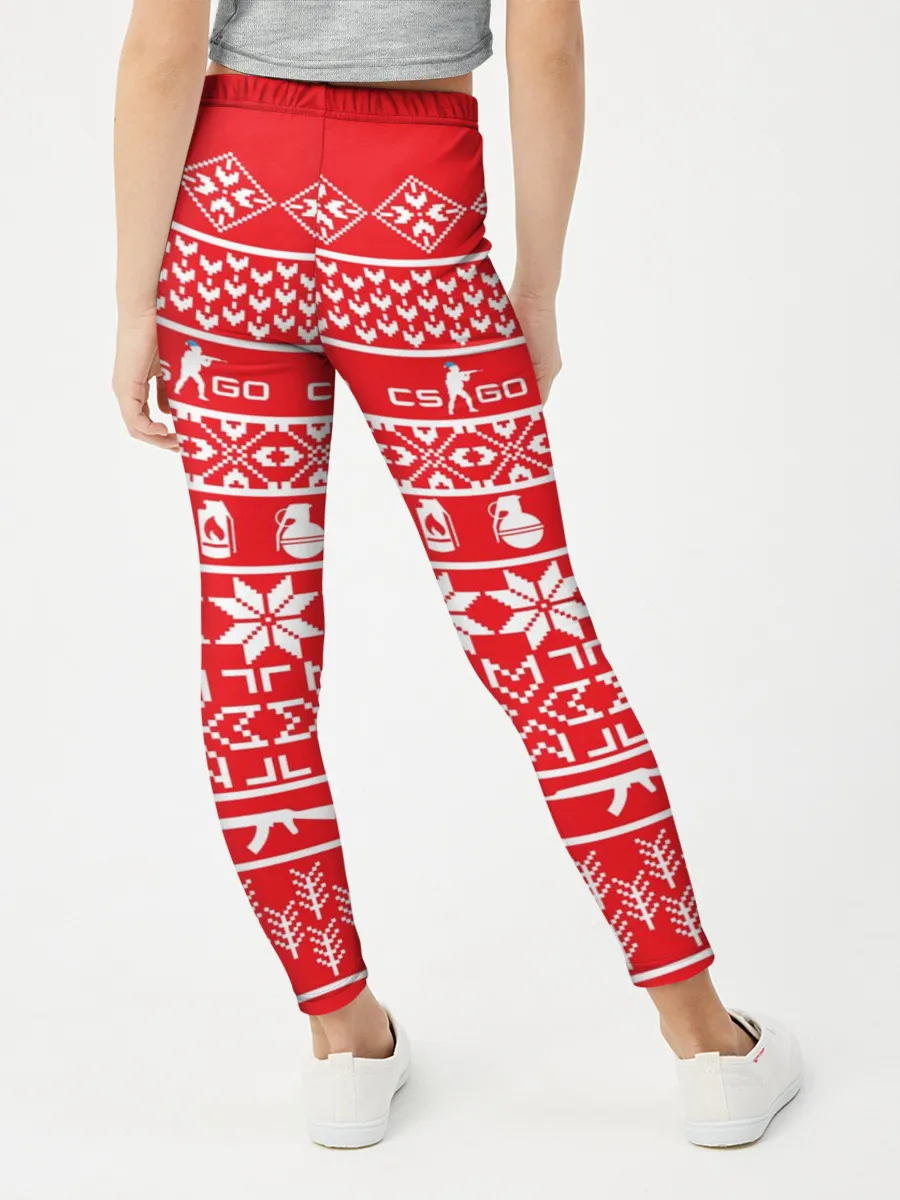 Леггинсы для девочки / Новый год #9