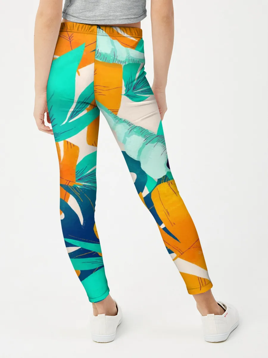 Леггинсы для девочки / Тропики