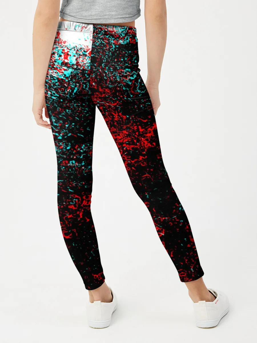 Леггинсы для девочки / БРЫЗГИ КРАСОК GLITCH