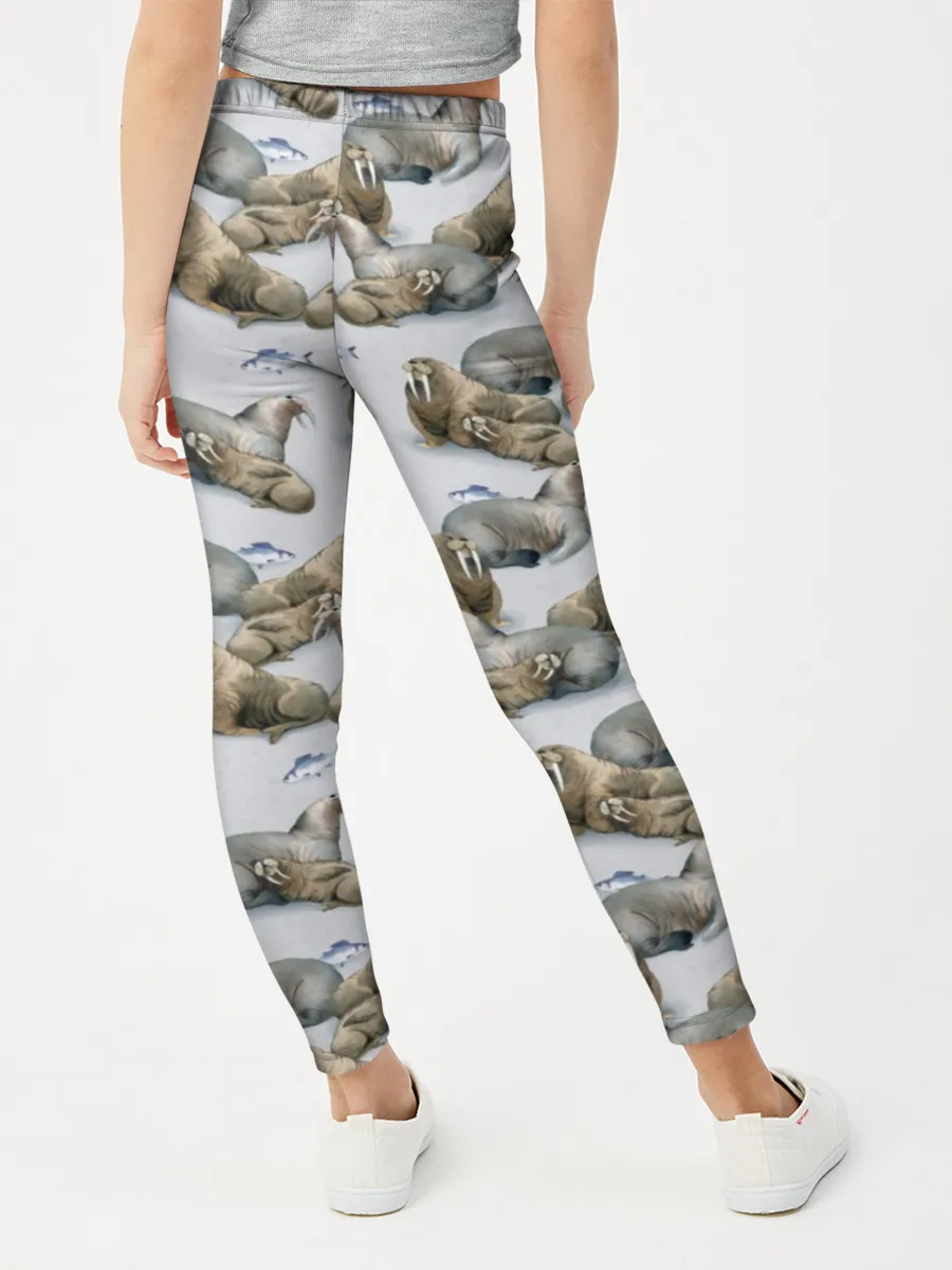 Леггинсы для девочки / Моржи