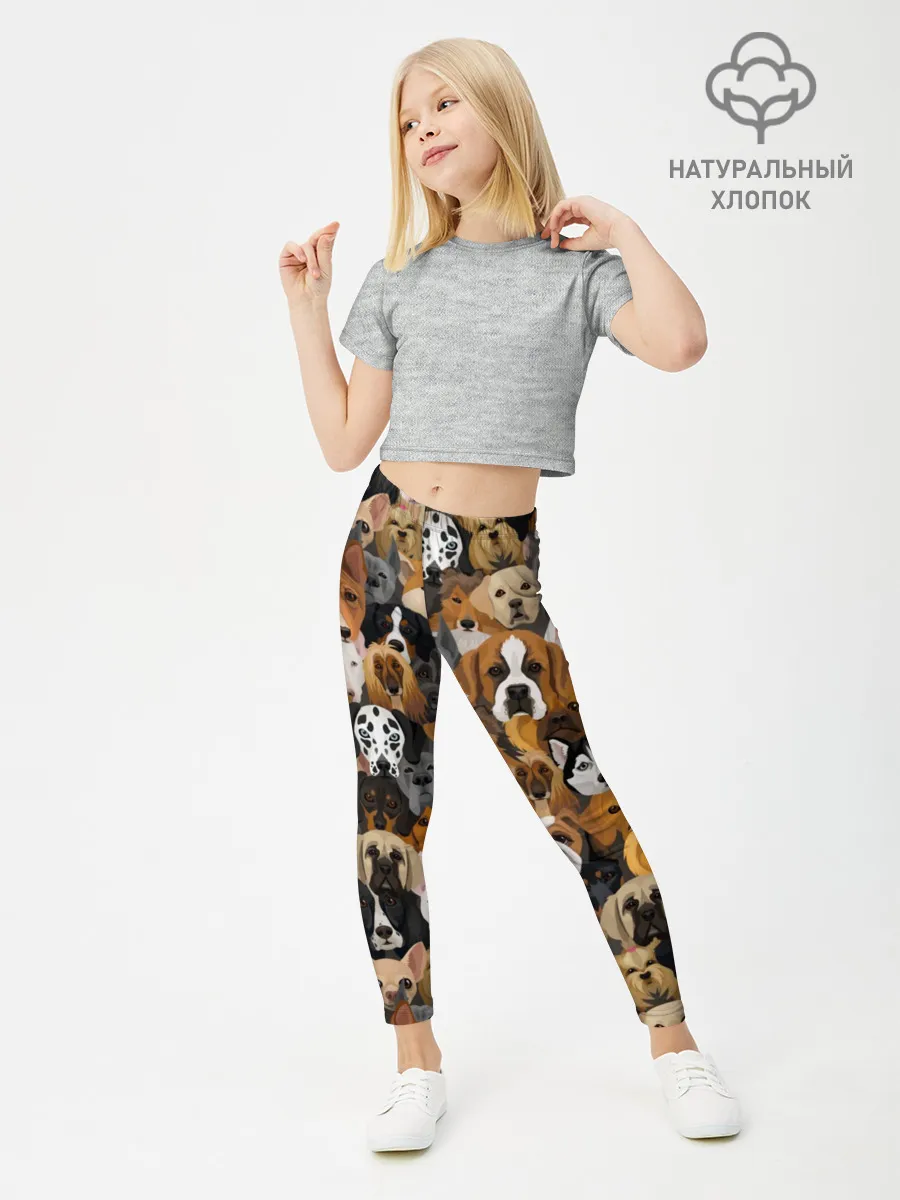 Леггинсы для девочки / Собаки