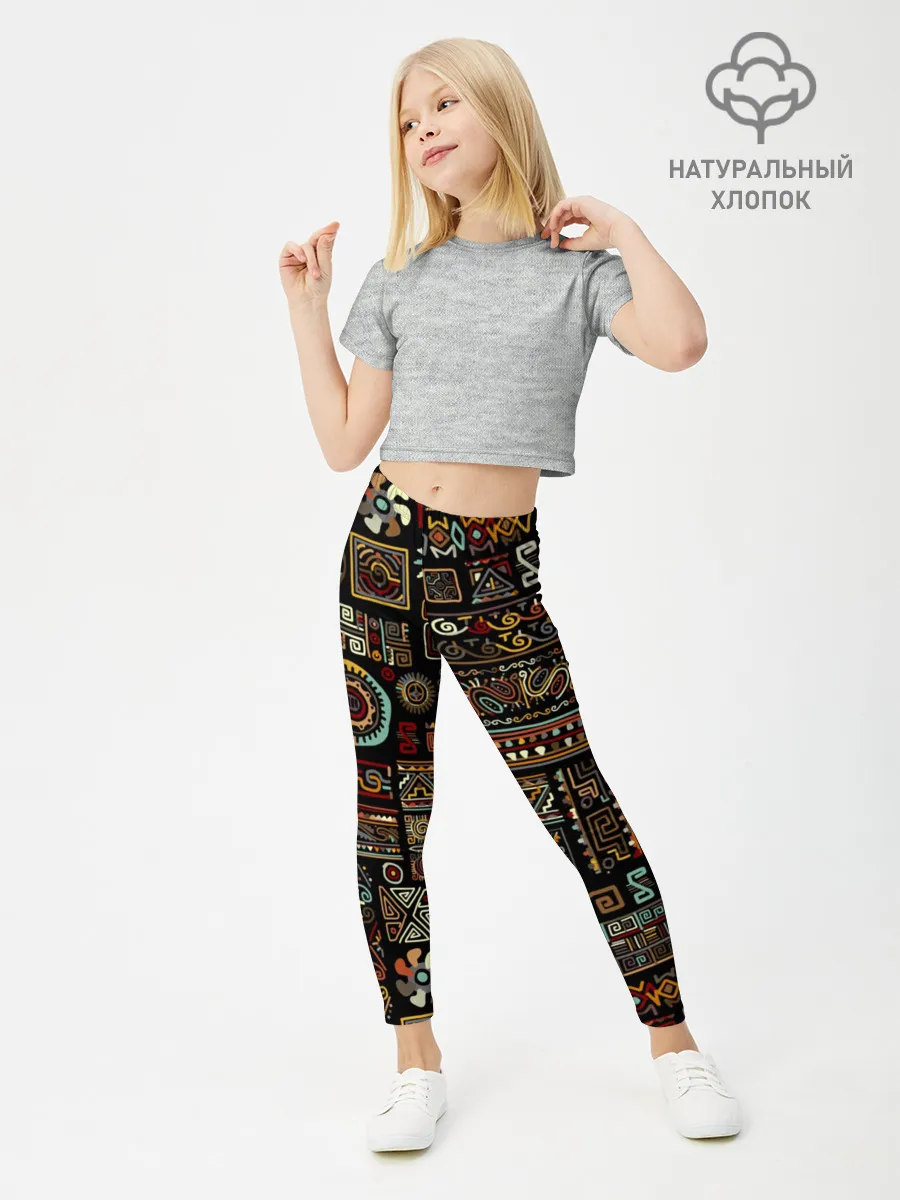 Леггинсы для девочки / Этнический орнамент