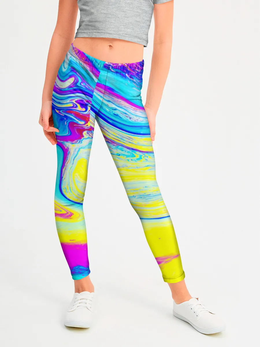 Леггинсы для девочки / Разводы красок