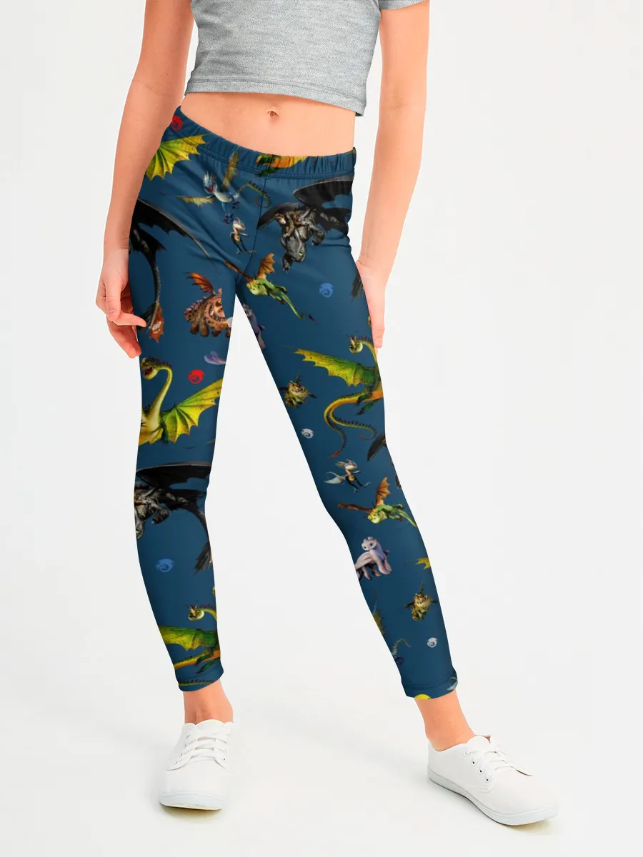 Леггинсы для девочки / Как приручить дракона