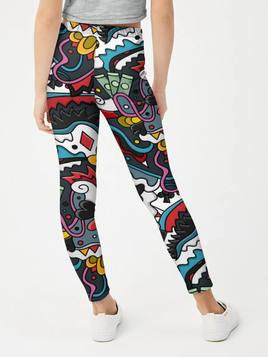 Леггинсы для девочки / Покерный коллаж