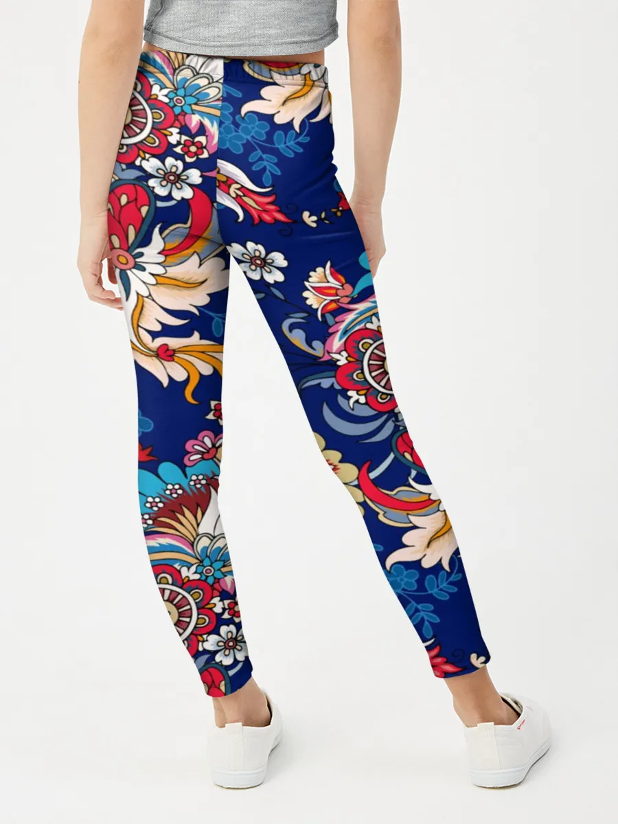 Леггинсы для девочки / Экзотический орнамент