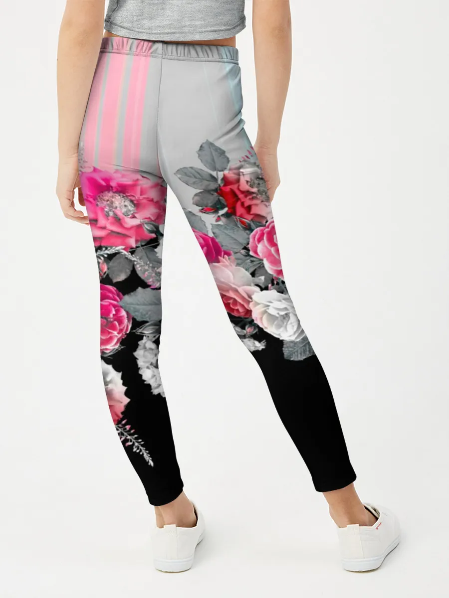 Леггинсы для девочки / Розы